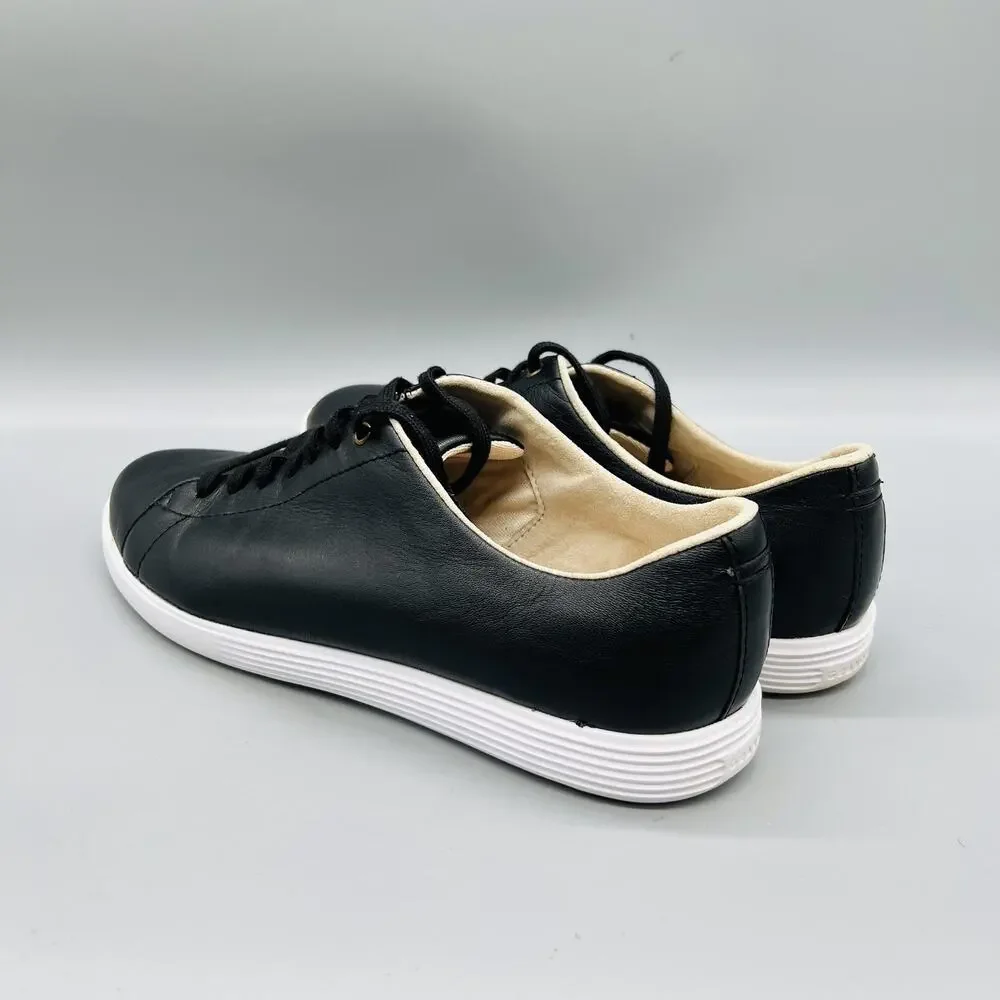 Cole Haan Shoes Womens 9.5 Black Leather Grand OS Low Top Sneakers Comfort